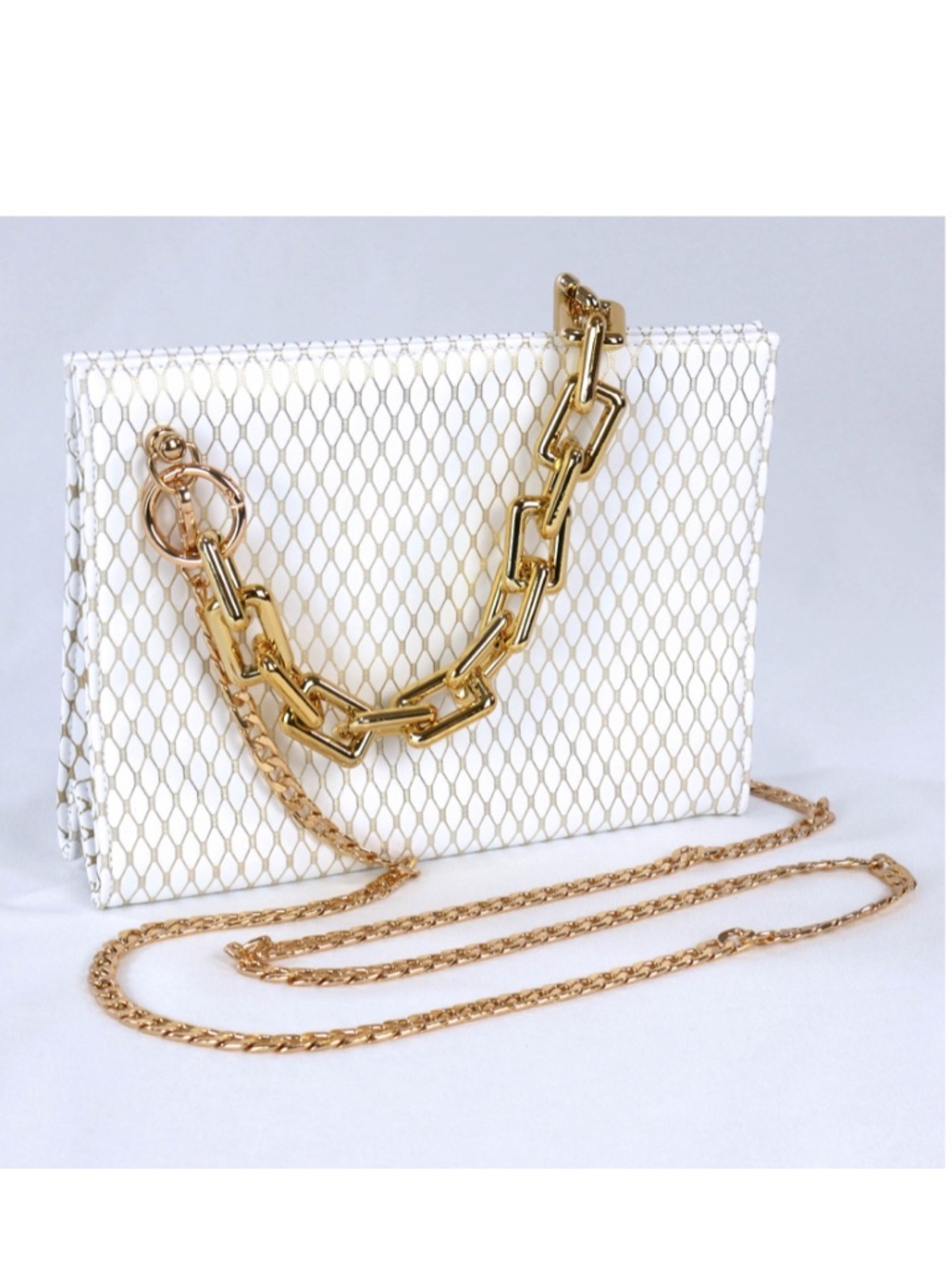 YSL Yves Saint Laurent Bag White Gold NEW - Picture 3 of 6